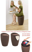 Učitajte sliku u preglednik galerije, 2u1 Tabure i košara za veš