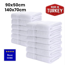 Učitajte sliku u preglednik galerije, Hotelski bijeli peškiri