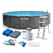 Učitajte sliku u preglednik galerije, Intex Greywood Prism samostojeći bazen 457x122cm 26742NP, ljestve, podloga, pumpa
